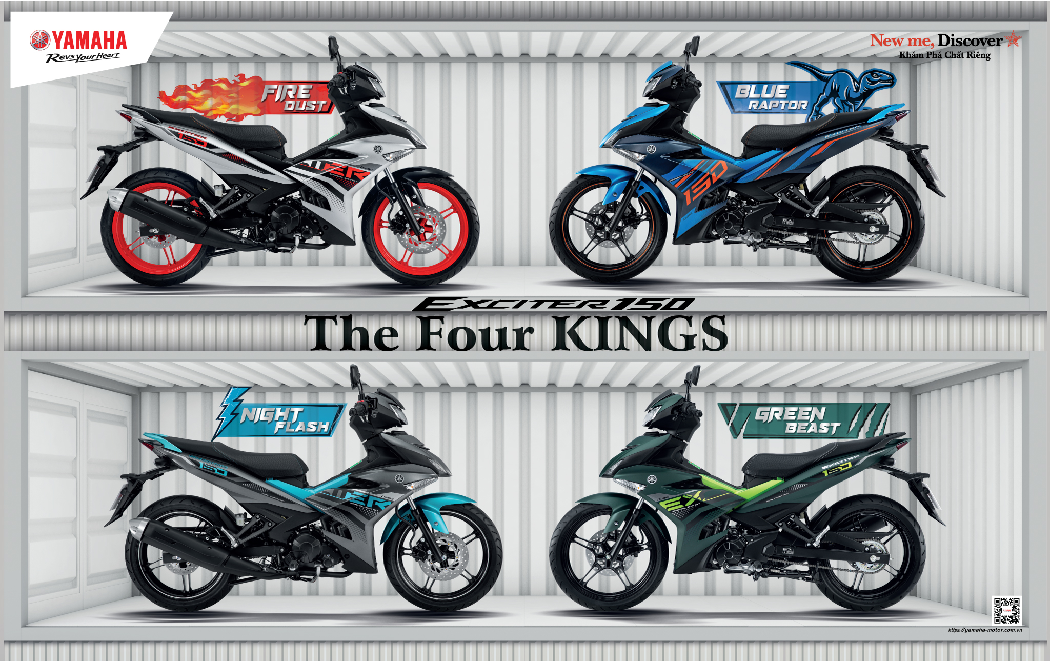 Exciter màu mới 2021 - "THE FOUR KINGS" - Yamaha Sài Gòn
